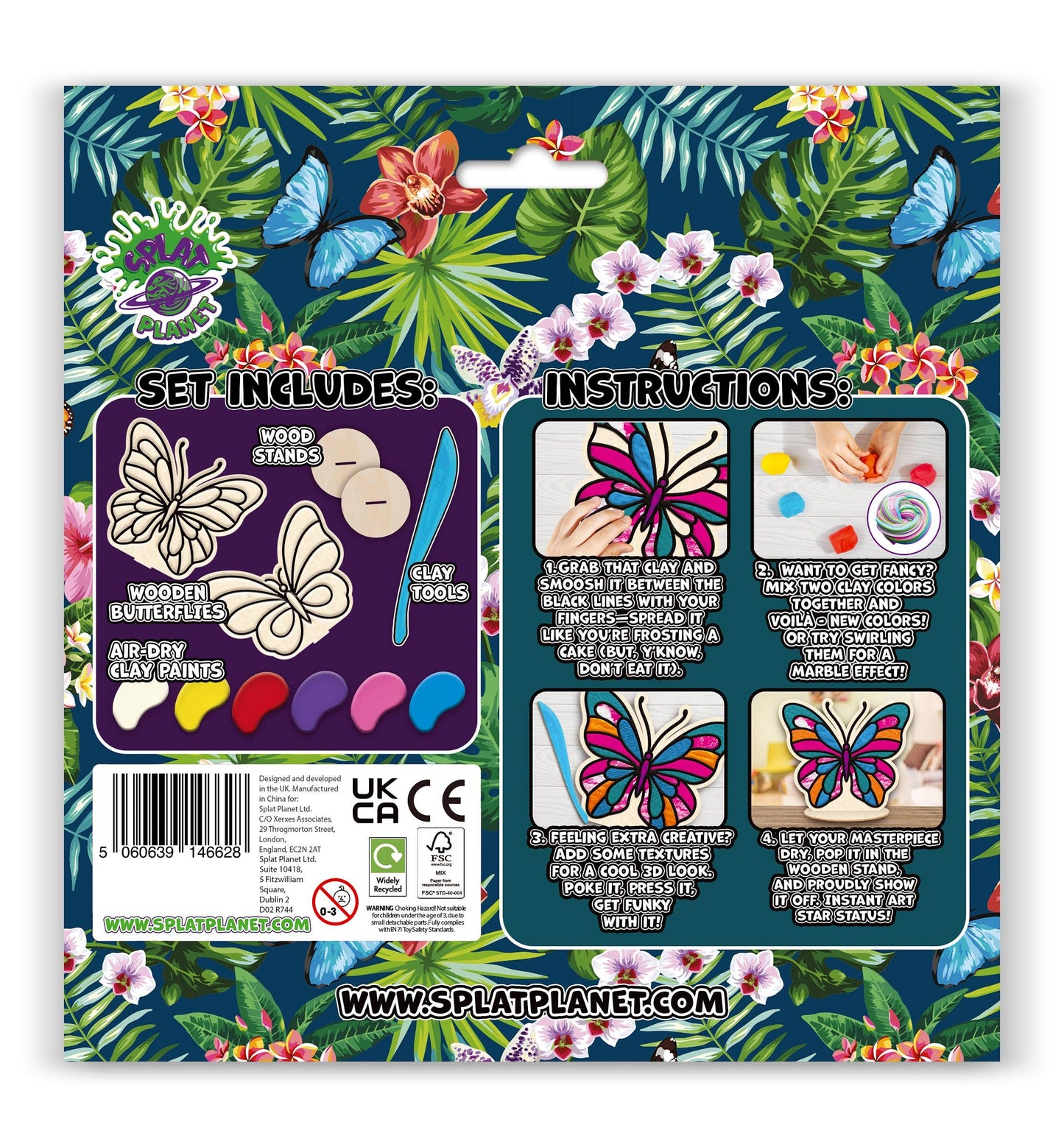 Butterfly Clay Colouring Kit