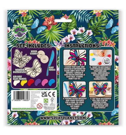 Butterfly Clay Colouring Kit