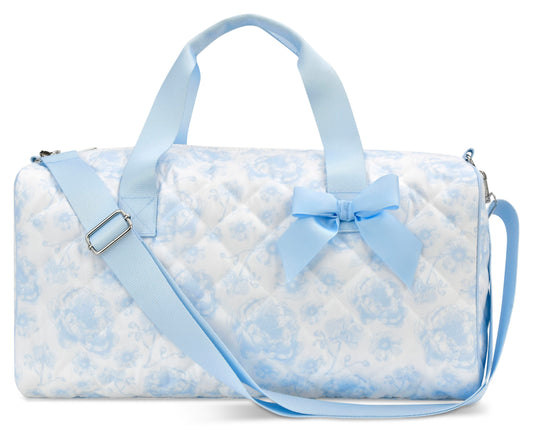 Beautiful Blue Toile Duffel Bag
