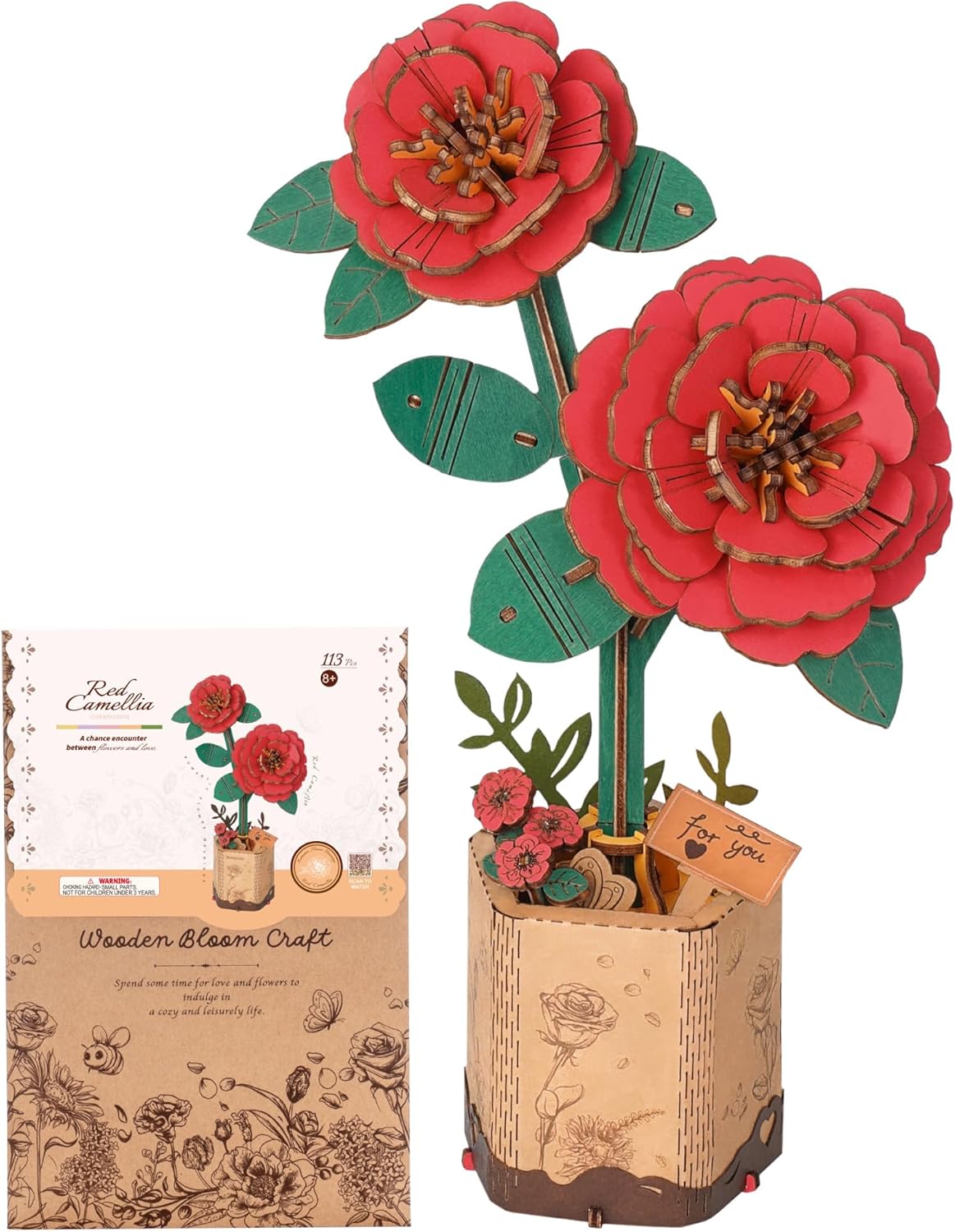Wood Flower Red Camellia