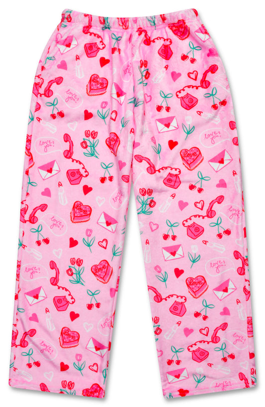 Love Doodles Plush Pants