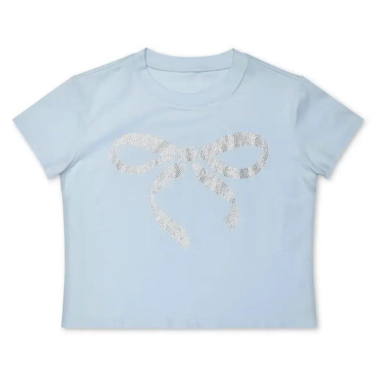 Rhinestone Bow T-Shirt