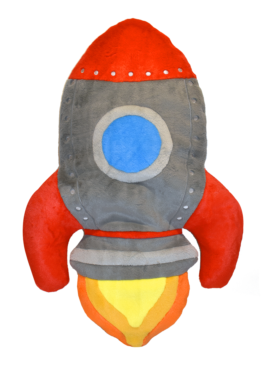 Rocketship Fluffy Floor Cushion