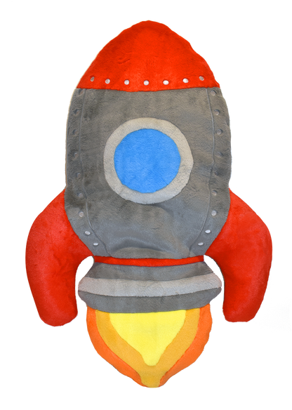 Rocketship Fluffy Floor Cushion