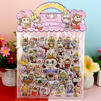 3D Labubu Bubble Stickers