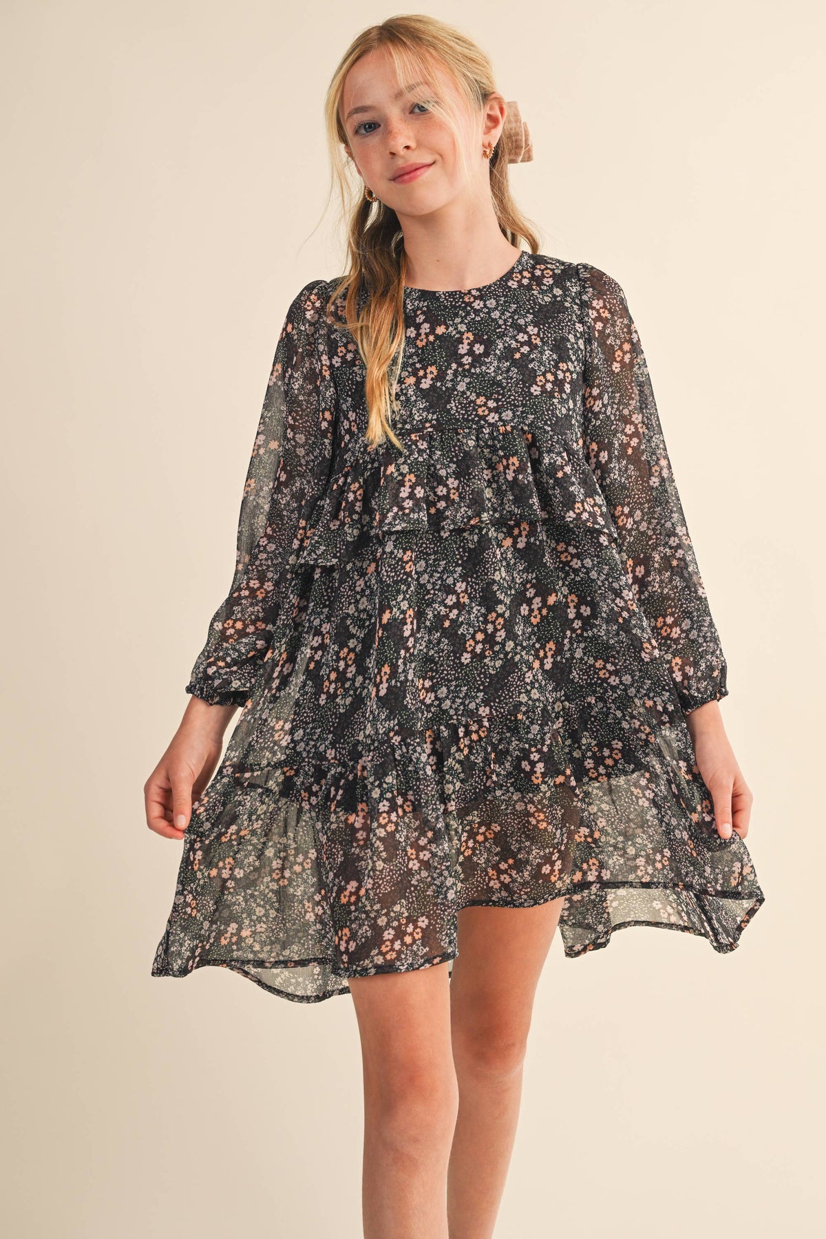 Layered Hi Low Midi Dress