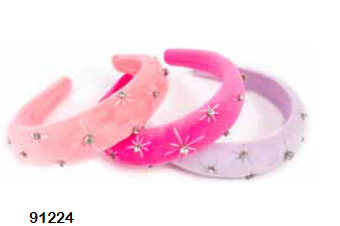 Boutique Starburst Velvet Headband, Assorted