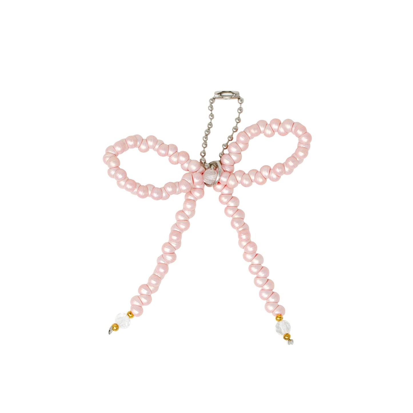 Quilted Rectangle Bow Charm Handbag