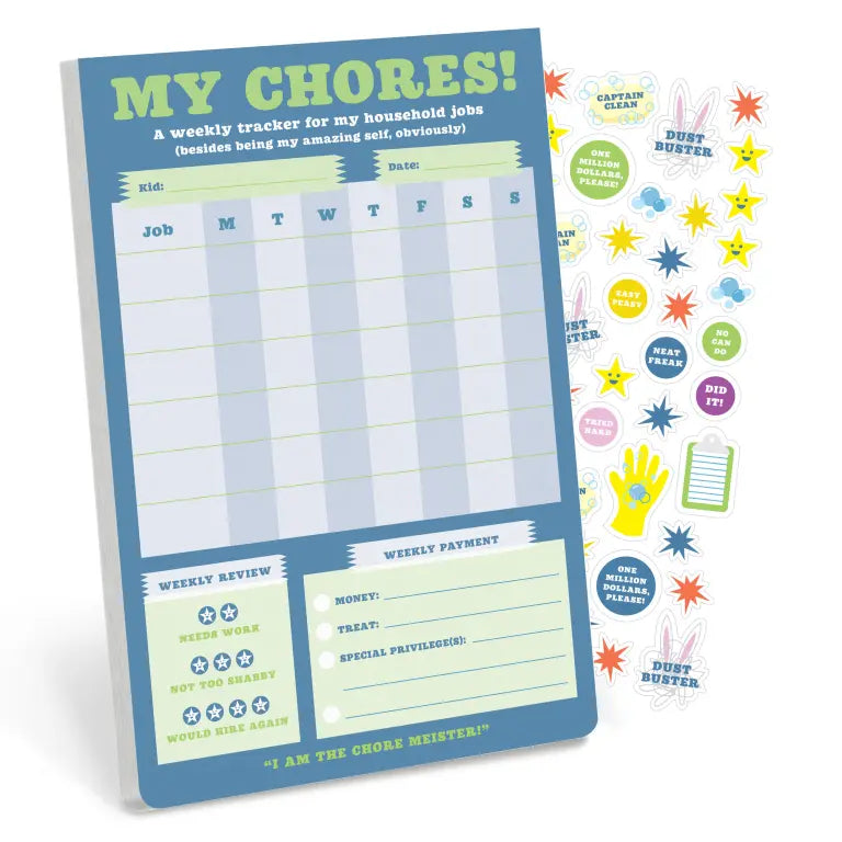 My Chores Weekly Tracker Pad with Sticker Sheet