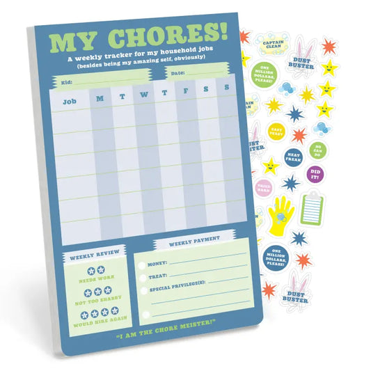 My Chores Weekly Tracker Pad with Sticker Sheet