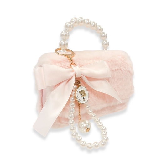 Light Pink Furry Purse w/ Charm