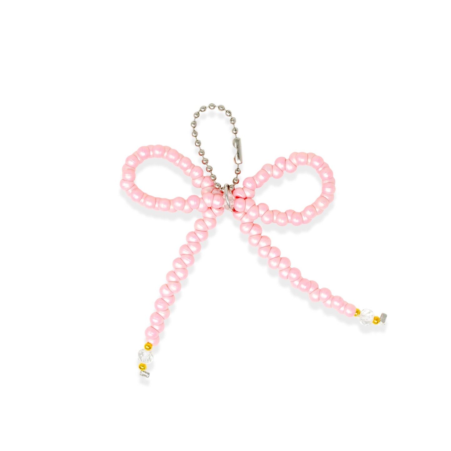 Quilted Rectangle Bow Charm Handbag