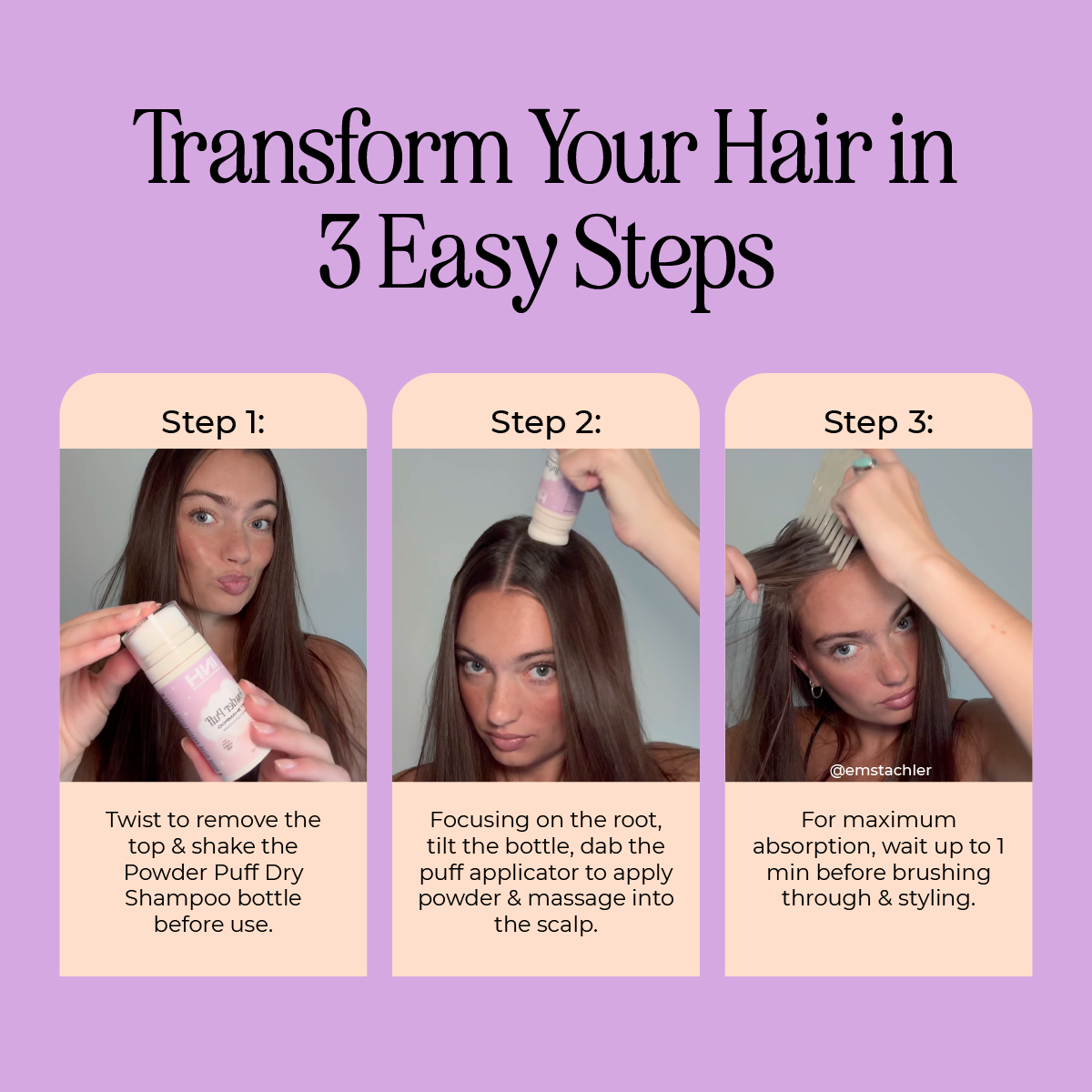 Powder Puff Dry Shampoo | volumizing non aerosol dry shampoo