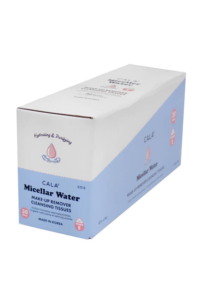 CALA 67018 Micellar Water 30 Makeup Remover Wipes - 6 pcs