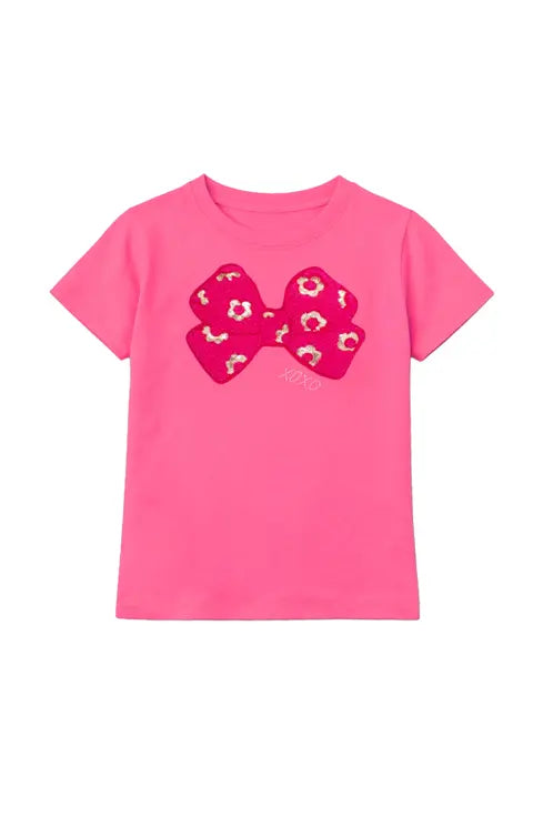 Sequin Bow Short Sleeve Tee
