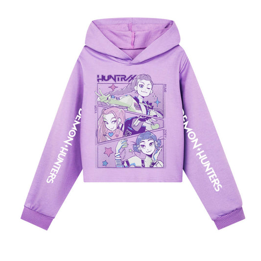 KPop Demon Hunters Hooded Sweatshirt in Lavender