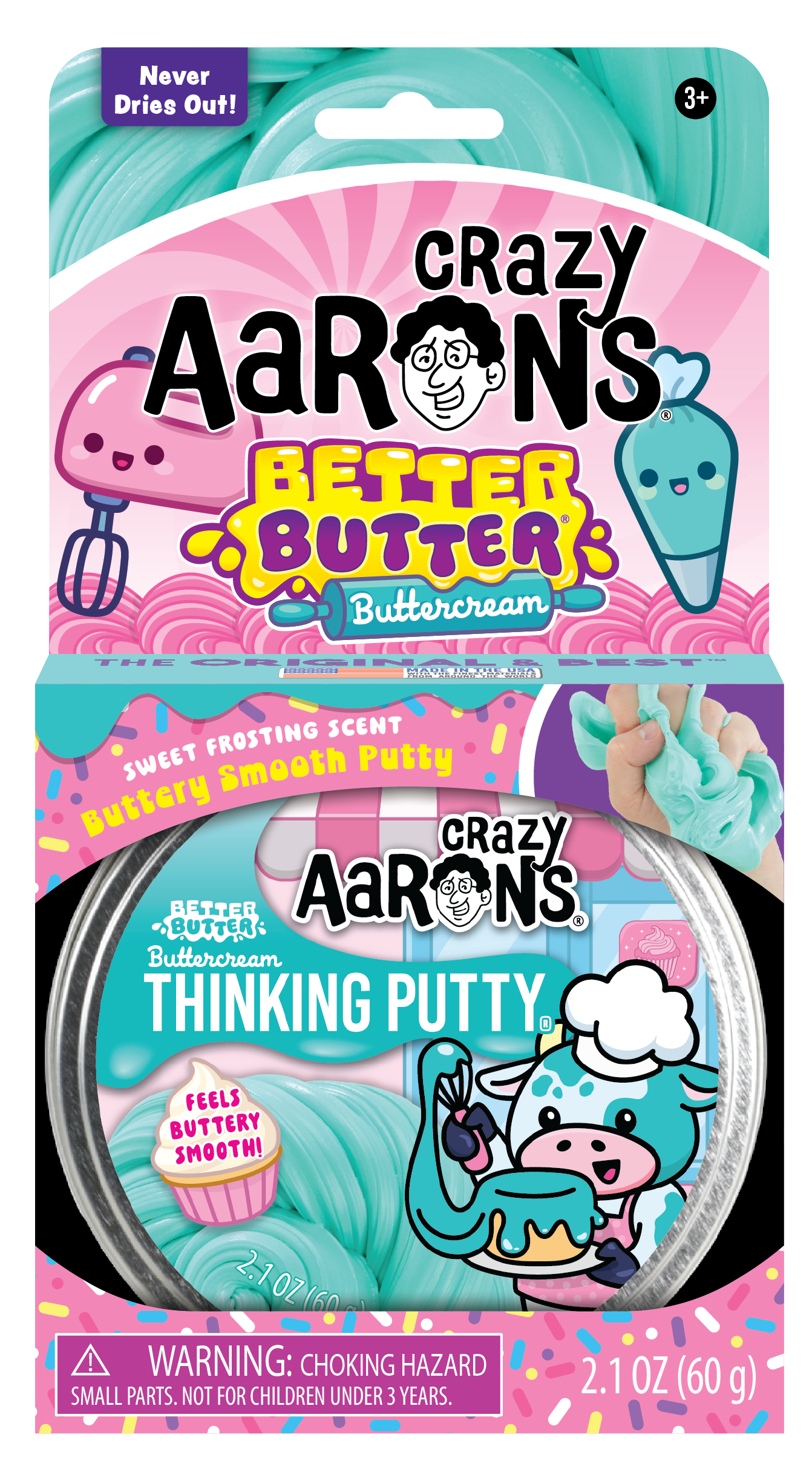 Better Butter - Buttercream 4" Thinking Putty Tin