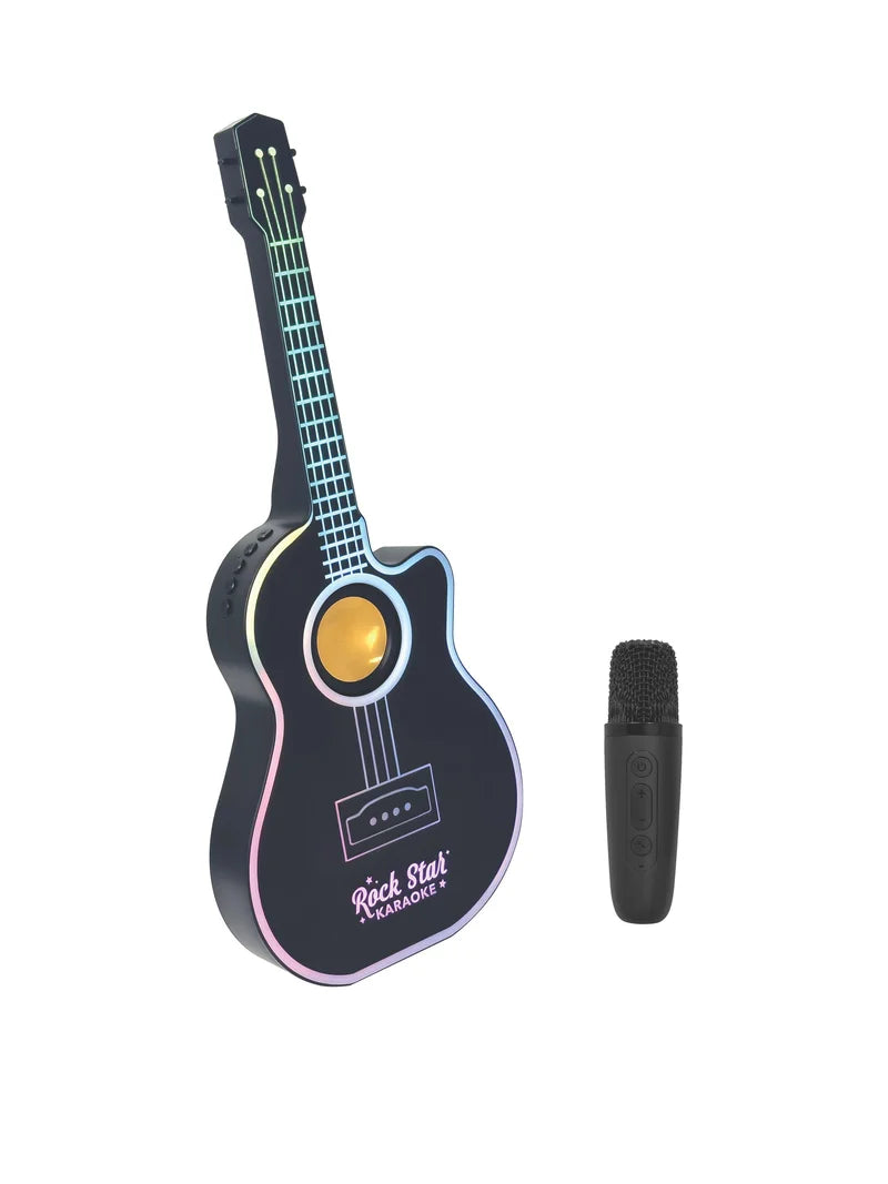 Rock Star Karaoke - Guitar Speaker & Microphone Combo - Black