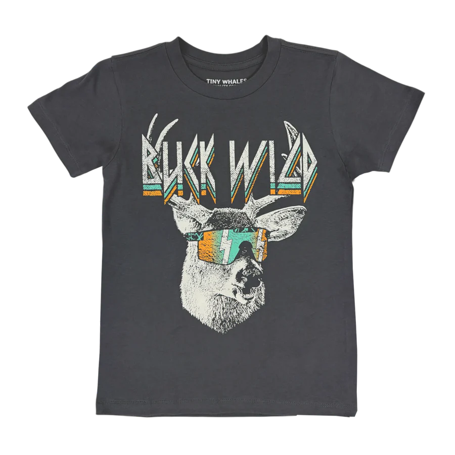 Buck Wild Tee in Vintage Black