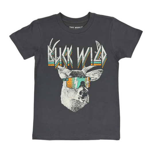 Buck Wild Tee in Vintage Black