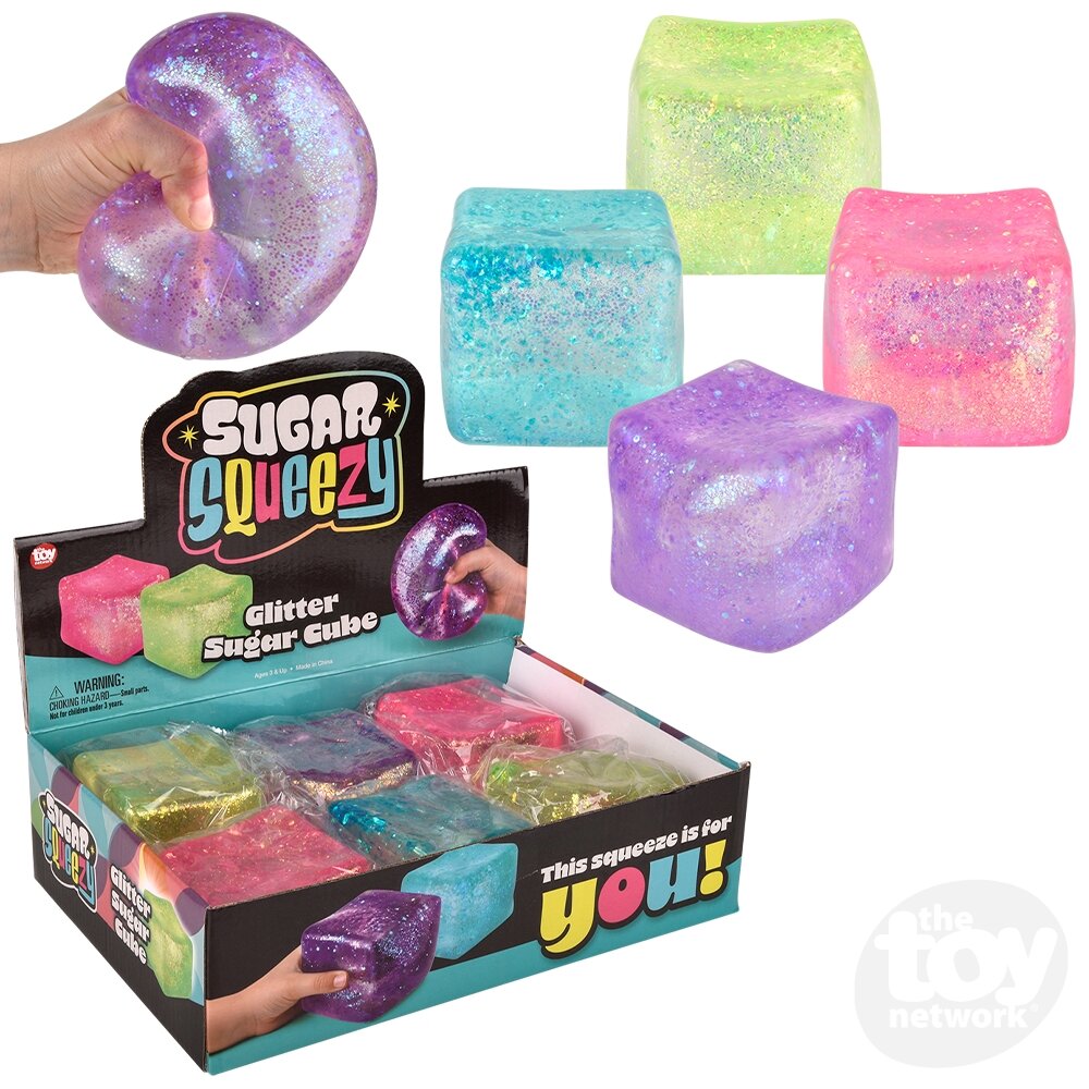 3" Glitter Sugar Cube