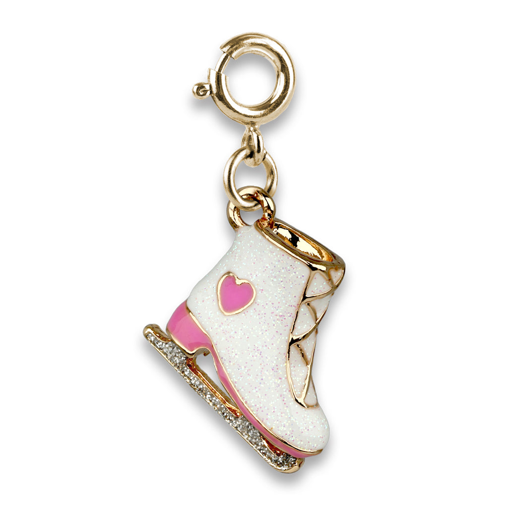 CHARM IT!  Gold Glitter Ice Skate Charm
