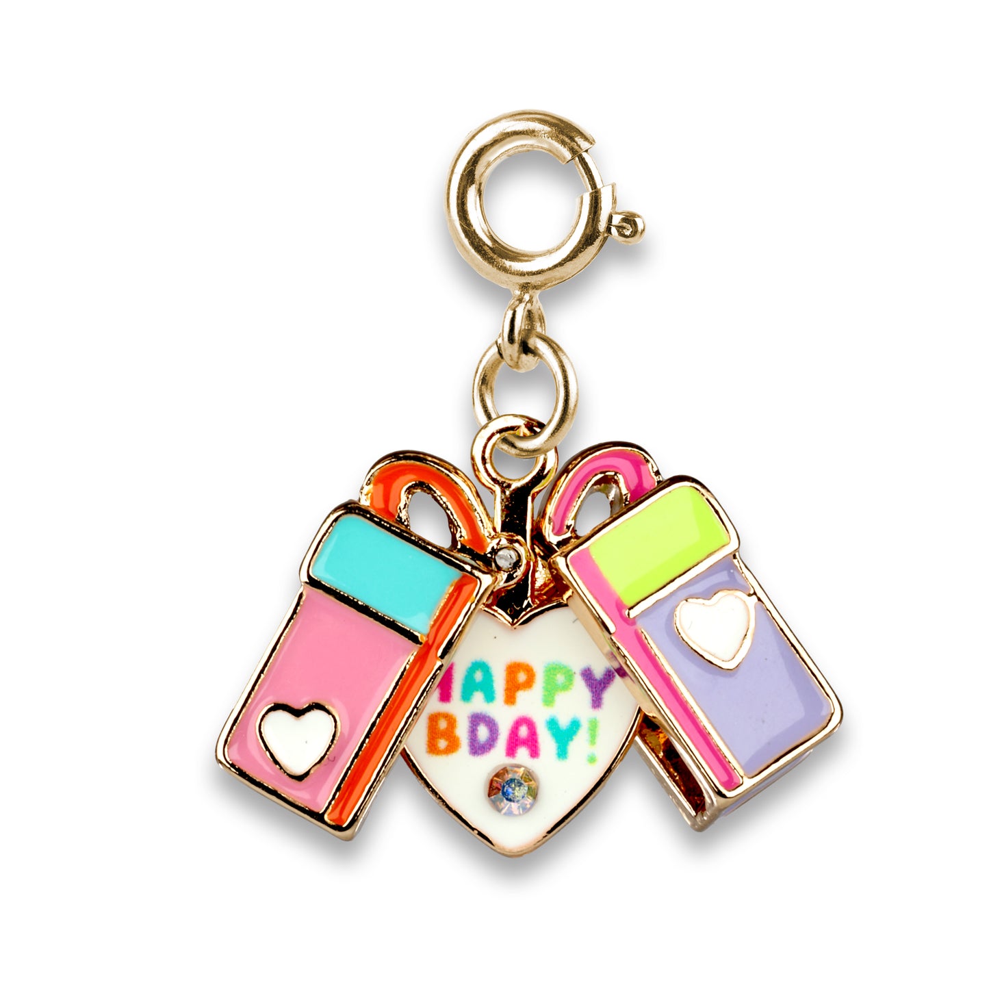 CHARM IT! Gold Surprise Inside B-Day Gift Charm