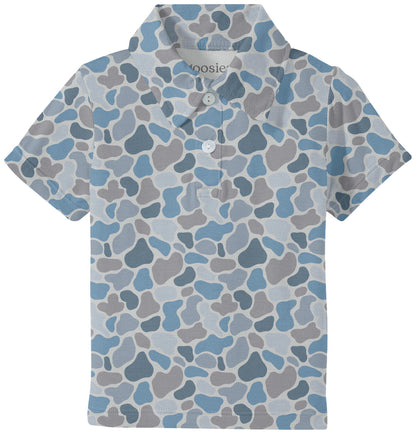 Short Sleeve Polo Shirt - Watercolor Camo