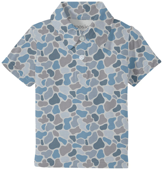 Short Sleeve Polo Shirt - Watercolor Camo