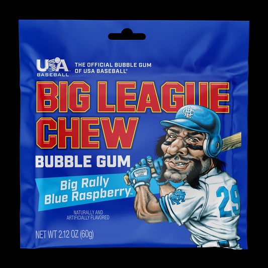 Big League Chew Blue Raspberry Bubble Gum