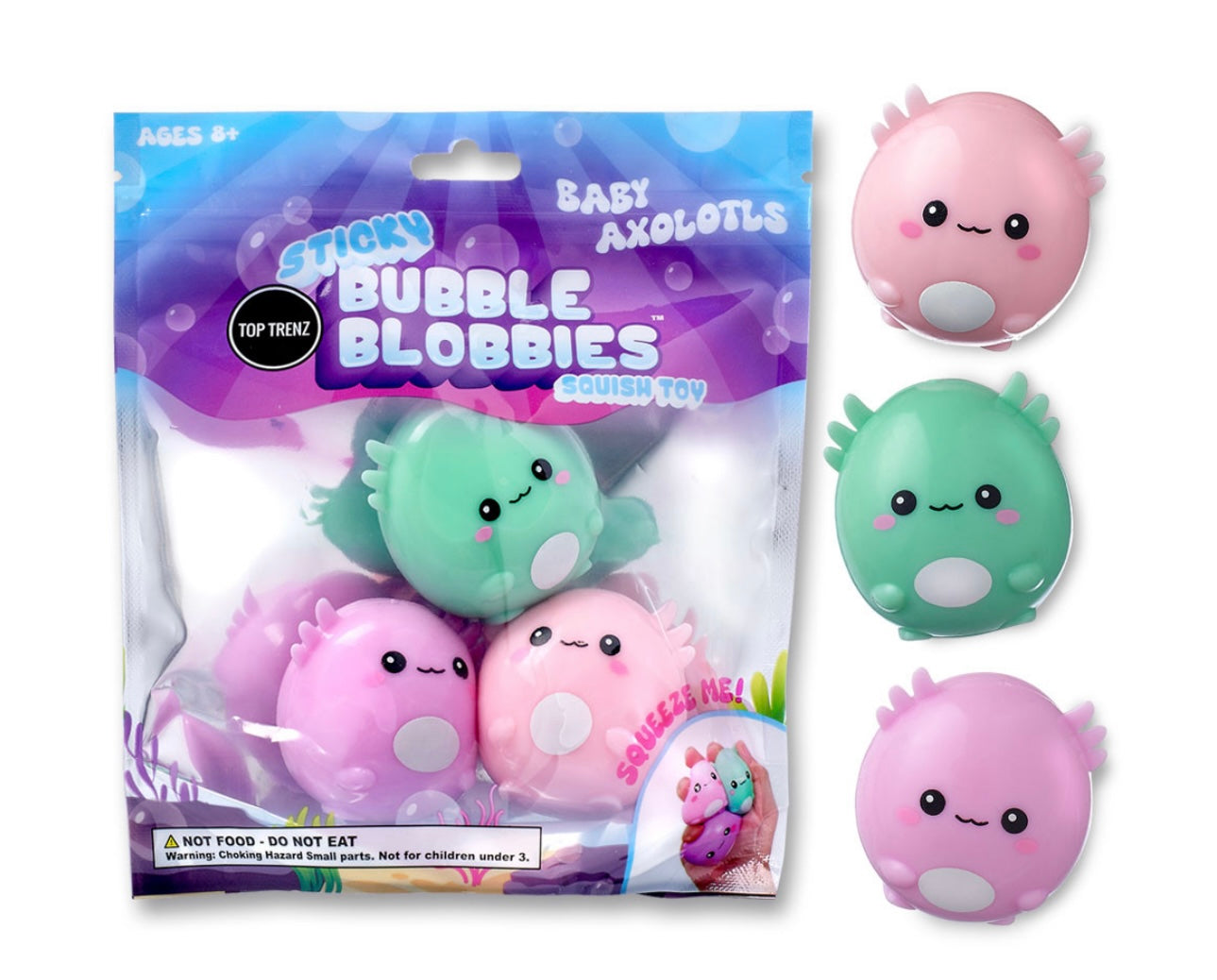 Sticky Bubble Blobbies Baby Axolotl