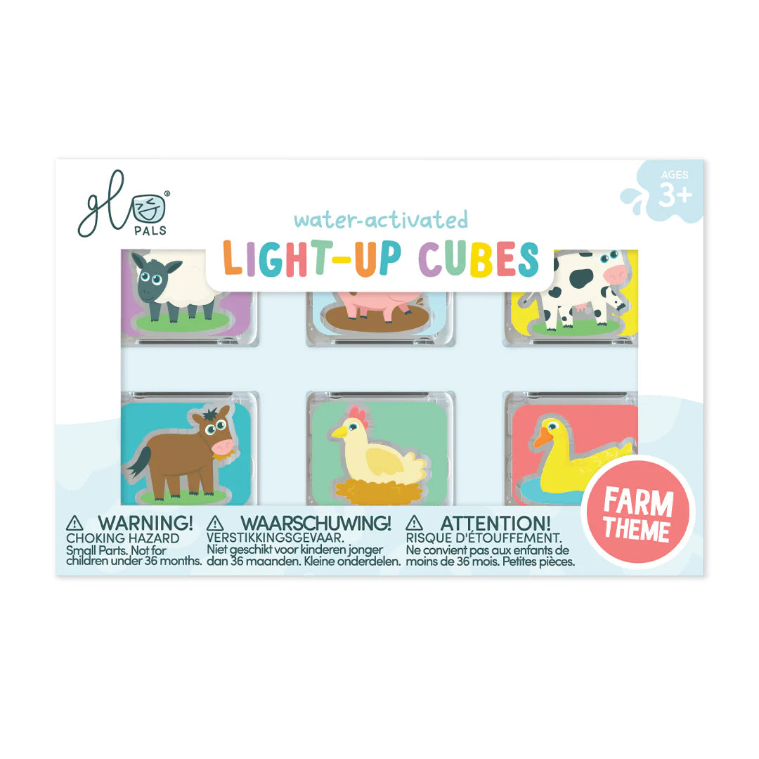 Glo Pals Farm Light-Up Cubes 6-Pack