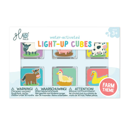 Glo Pals Farm Light-Up Cubes 6-Pack