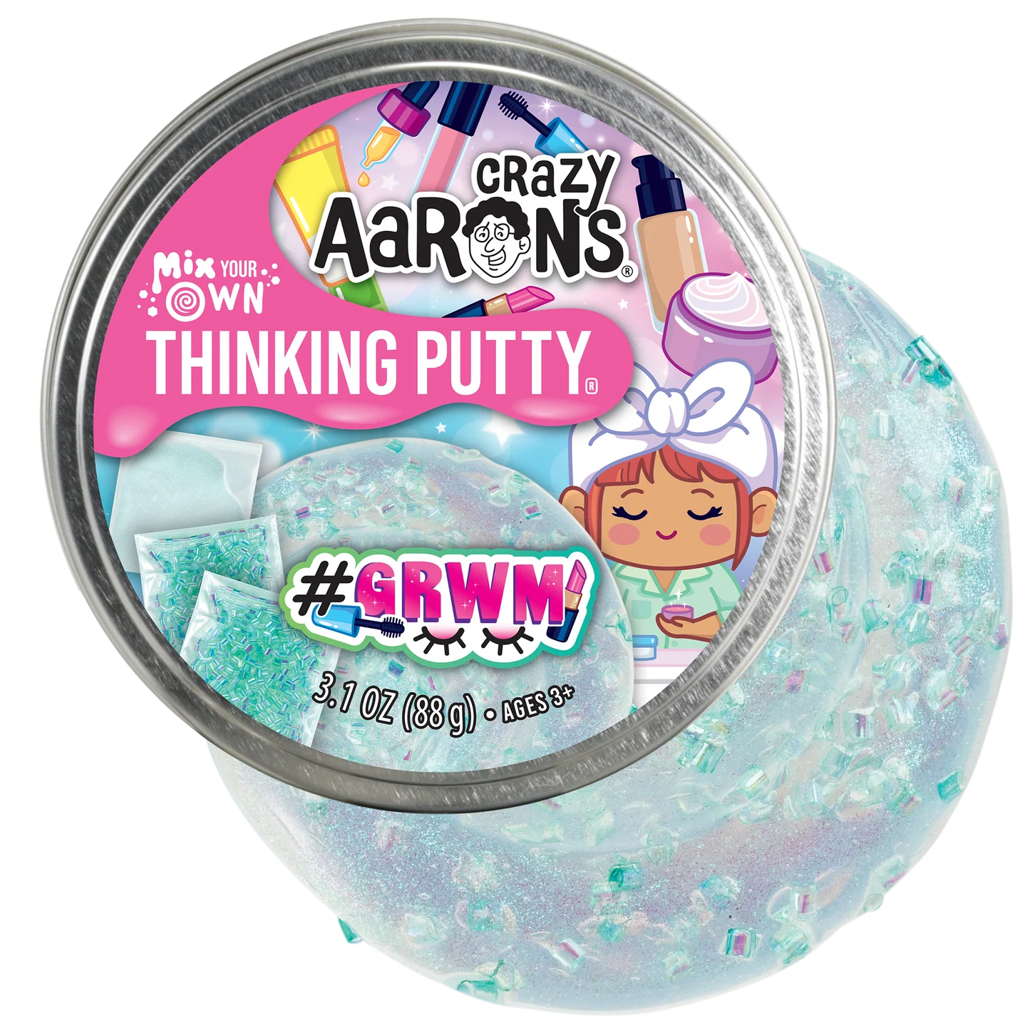 #GRWM Mix It - 4" Thinking Putty Tin