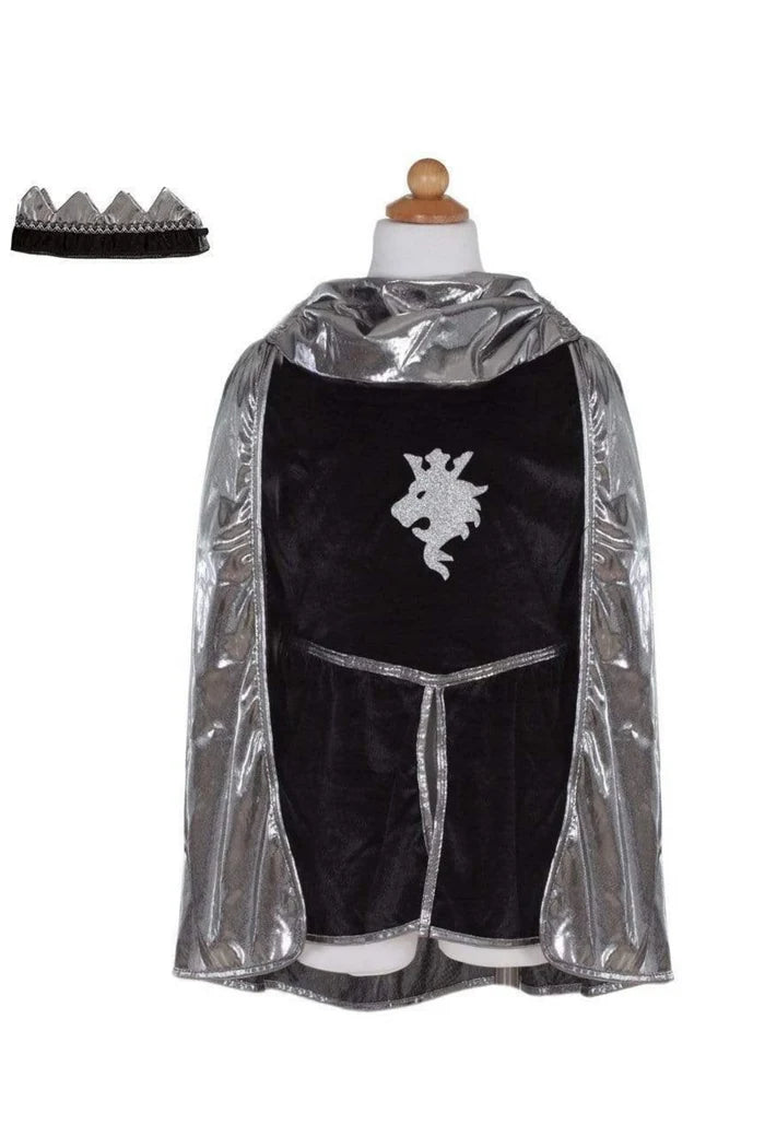 Silver Knight With Tunic, Cape, &  Crown, Size 3-4