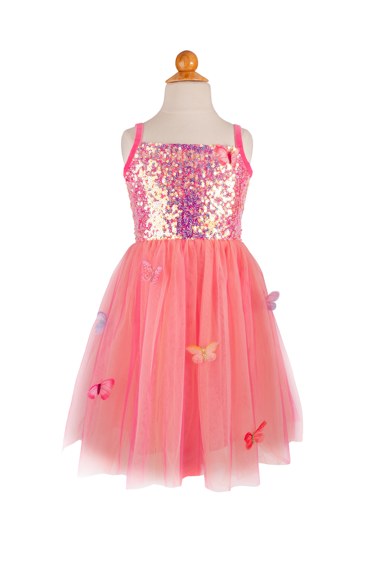 Butterfly Bliss Dress, Hot Pink, Size 3-4