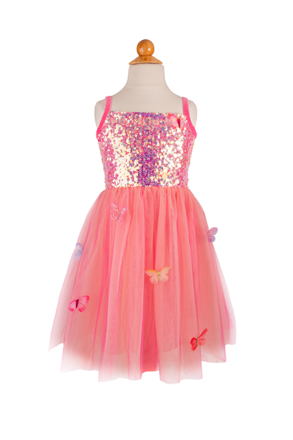 Butterfly Bliss Dress, Hot Pink, Size 3-4