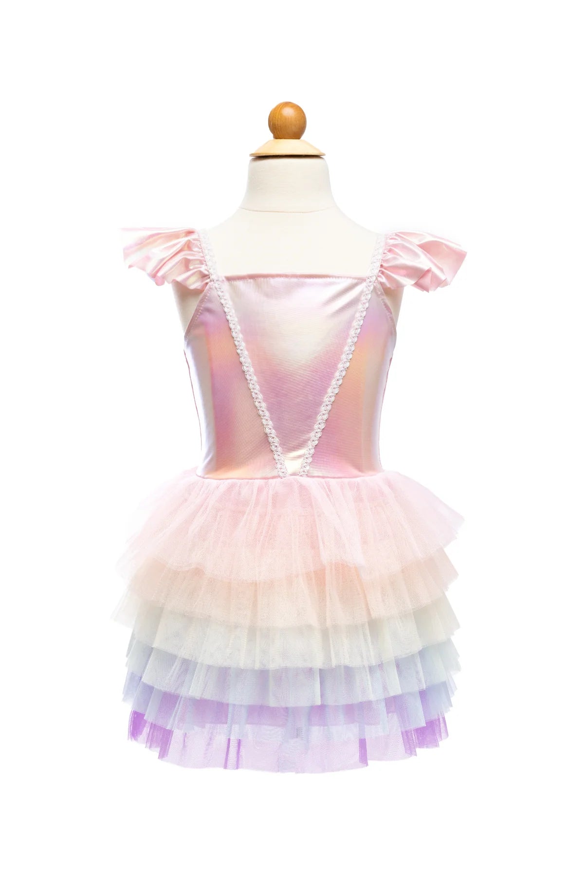 Rainbow Ruffle Tutu Dress, Pink/Multi, Size 5-6