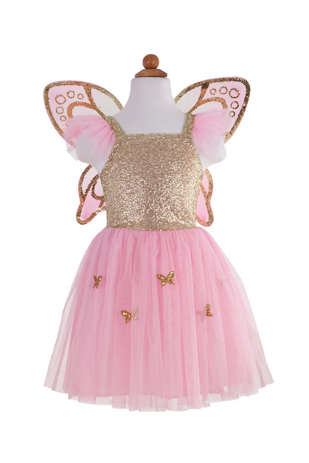 Gold Butterfly Dress & Wings, Size 5-7