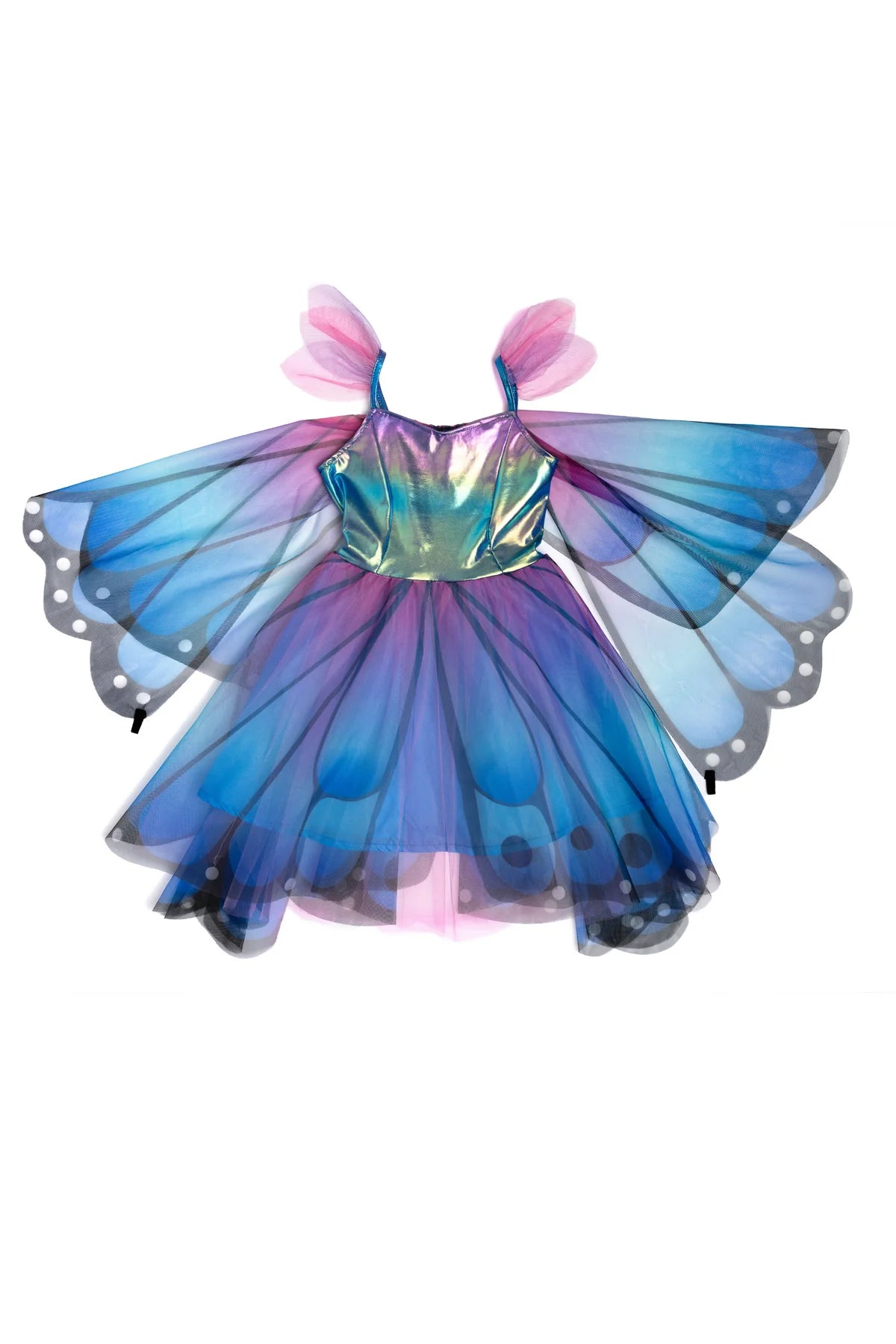 Butterfly Twirl Dress & Wings & HB Blue/Purple 3-4