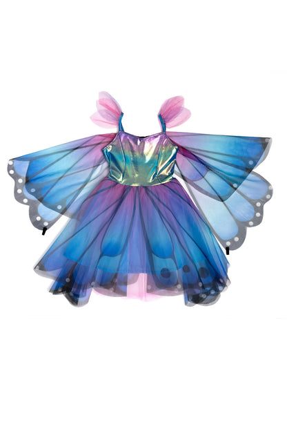 Butterfly Twirl Dress & Wings & HB Blue/Purple 3-4