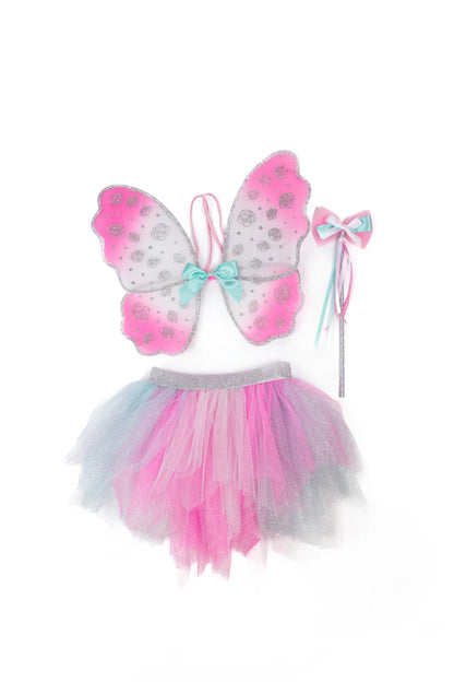 Think Mint Pink Skirt, Wings, & Wand, Size 4-6