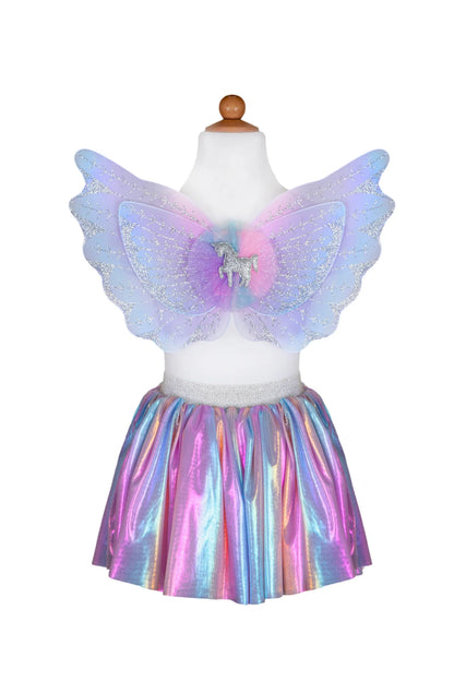Magical Unicorn Skirt & Wings, Pastel, Size 4-6