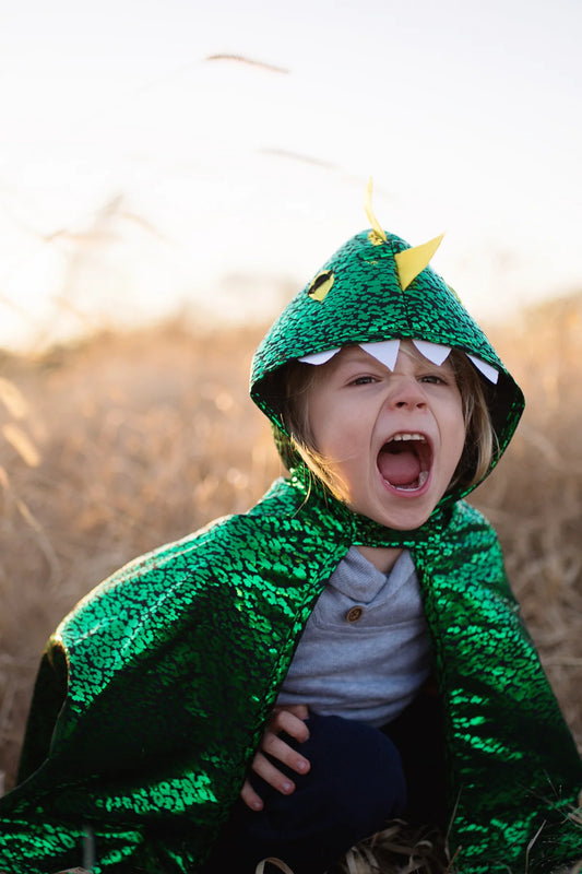 Dragon Toddler Cape, Green /Metallic, Size 2-3T