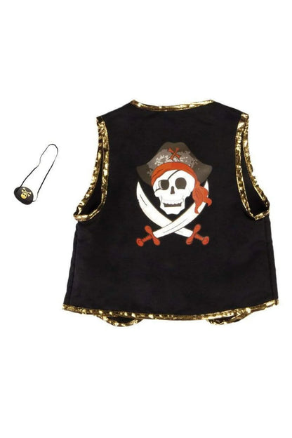 Pirate Vest & Eye Patch, Size 4- 7
