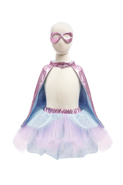 Super-duper Tutu, Cape & Mask, Metallic Pink/Light