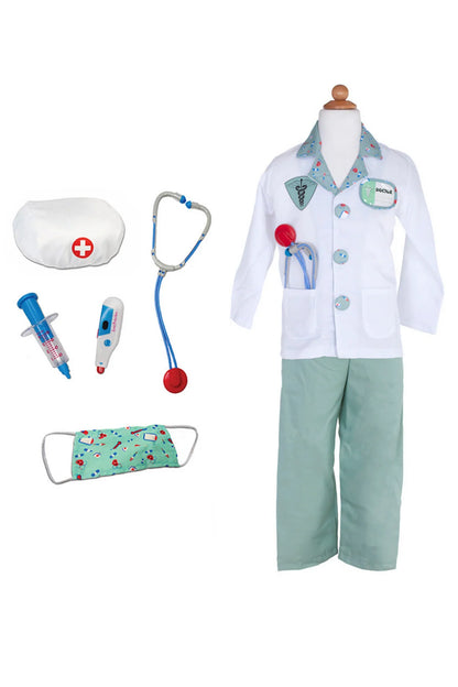 Green Doctor Set, Includes 6 Accessories, Size 3-4
