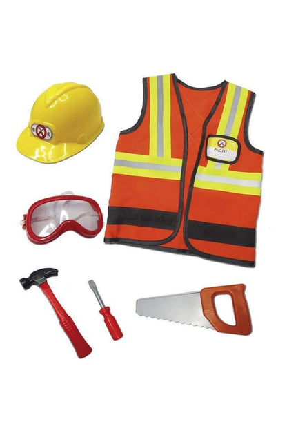 Construction Worker Set Includes 7 Accessories