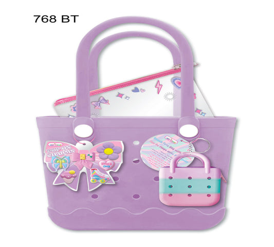 Beach Tote Bag with Charms, Bowtiful