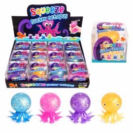 3" Sugar Squishy Relief Sucker Octopus